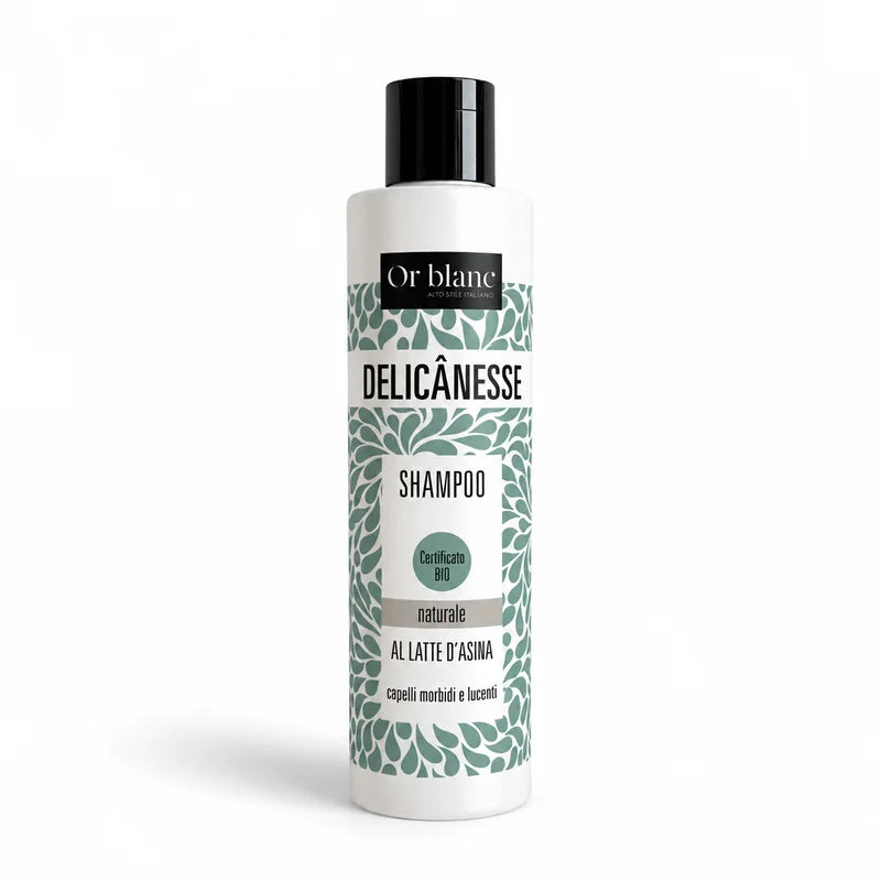 Shampoo bio al latte d'asina capelli morbidi e lucenti